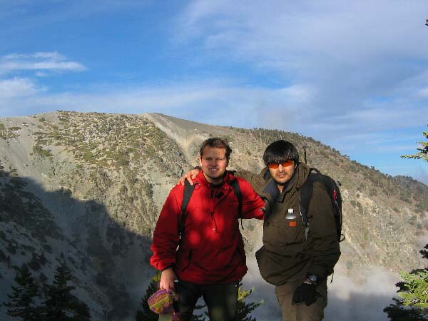 image of Mount San Antonio (Baldy): October 24, 2004: Dominick and Khurram at roughly 9000 feet