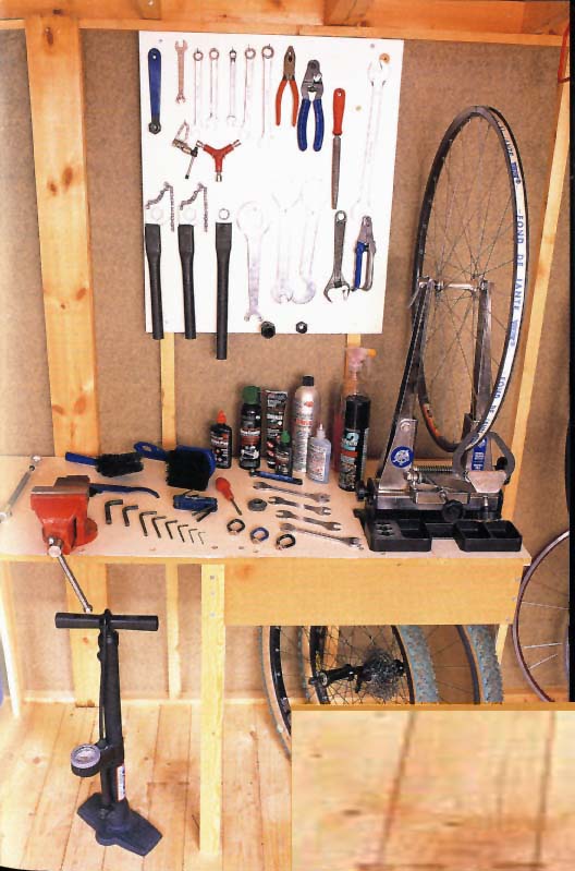 Regularly maintaining your bicycle and carrying out essential repairs means you can keep your bike at peak performance. If you have the space, the best place to do this is in a workshop that is well-organized and equipped with all the tools you need for your particular bike or bikes. Create a workshop that is dry with plenty of light -- and follow the four key workshop principles.