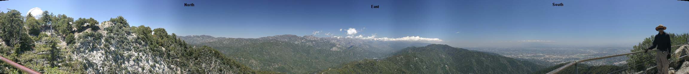 This panorama was captured from Echo Rock on Mount Wilson. Note the improved atmospheric visibility over urban areas when compared to the image capured from same location on 2005-04-26